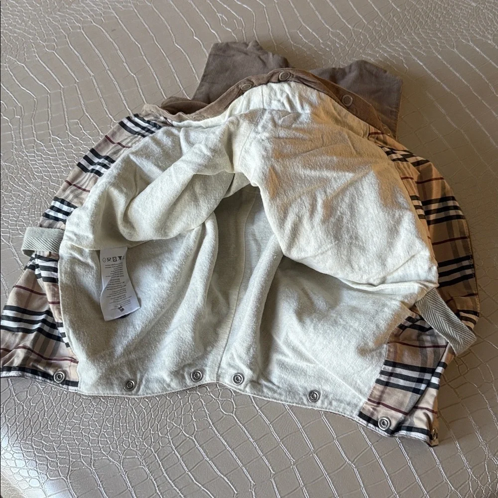 Burberry Boy Tan‎ Corduroy Baby Overalls Size 6M